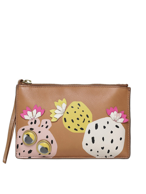 

Fossil Brown Printed Clutch