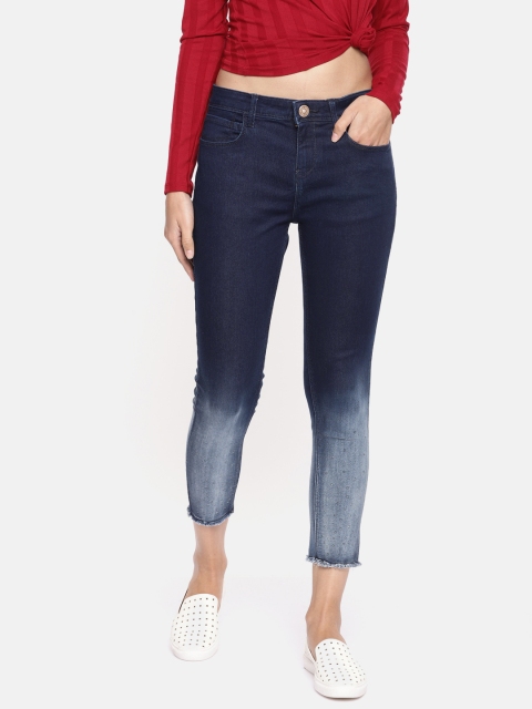 

Jealous 21 Women Navy Blue Hottie Ankle Fit Mid-Rise Clean Look Stretchable Jeans