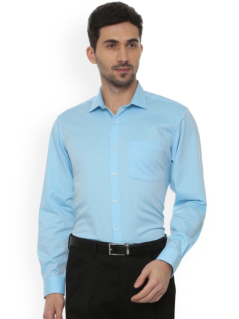 

Van Heusen Men Blue Regular Fit Self Design Formal Shirt