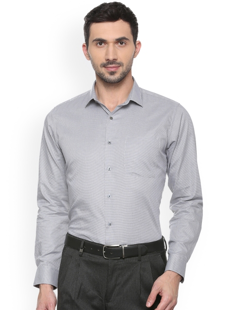 

Van Heusen Men Grey Slim Fit Self Design Formal Shirt