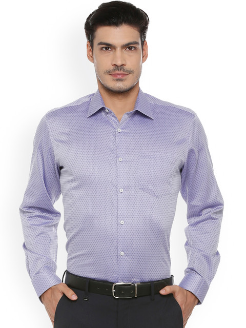 

Van Heusen Men Blue Regular Fit Self Design Formal Shirt