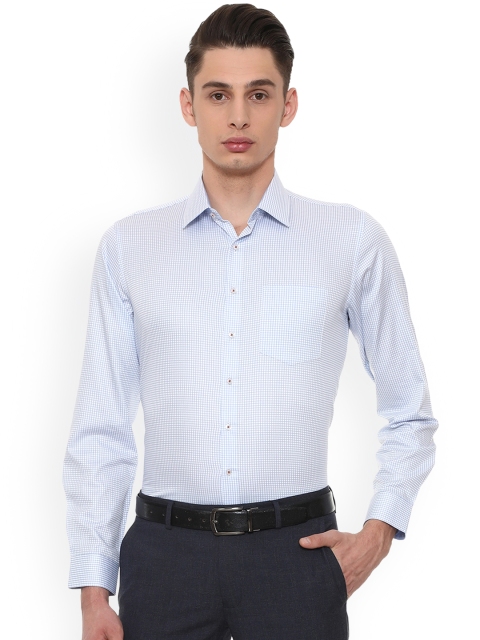 

Van Heusen Men Blue Regular Fit Checked Formal Shirt