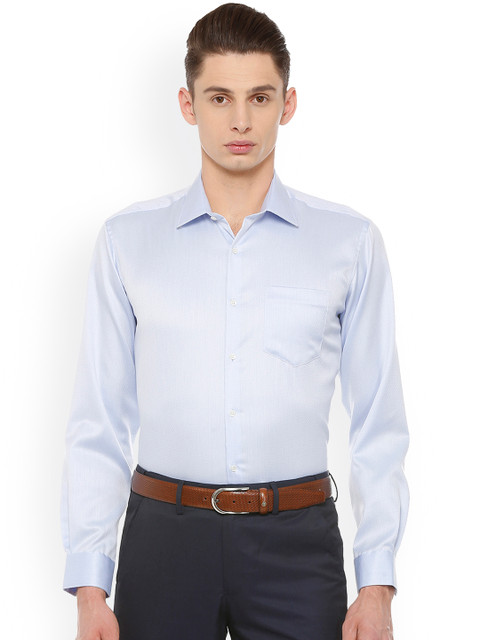 

Van Heusen Men Blue Regular Fit Self Design Formal Shirt