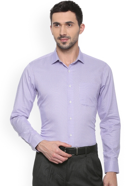 

Van Heusen Men Lavender Slim Fit Self Design Formal Shirt