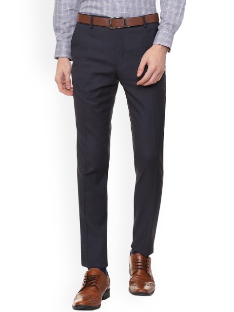 

Van Heusen Men Blue Slim Fit Solid Formal Trousers