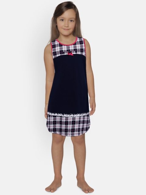 

Sweet Dreams Navy Blue & White Checked Nightdress