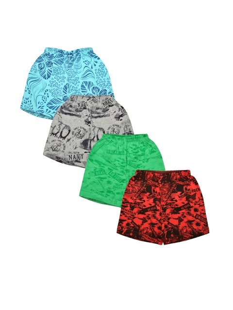 

Luke & Lilly Girls Pack Of 4 Printed Regular Fit Regular Shorts, Multi