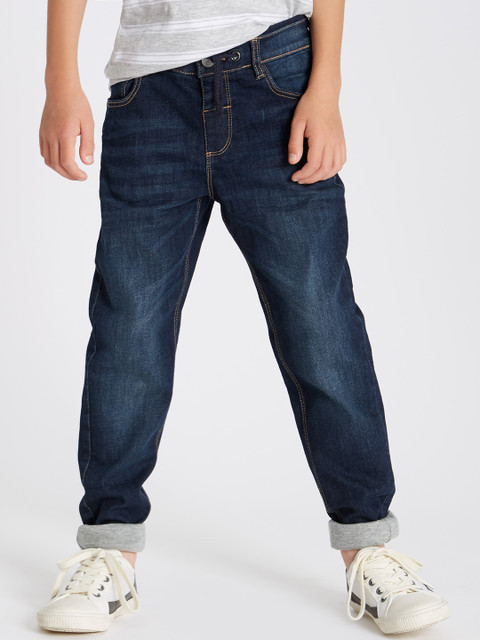 

Marks & Spencer Boys Blue Regular Fit Mid-Rise Clean Look Stretchable Jeans