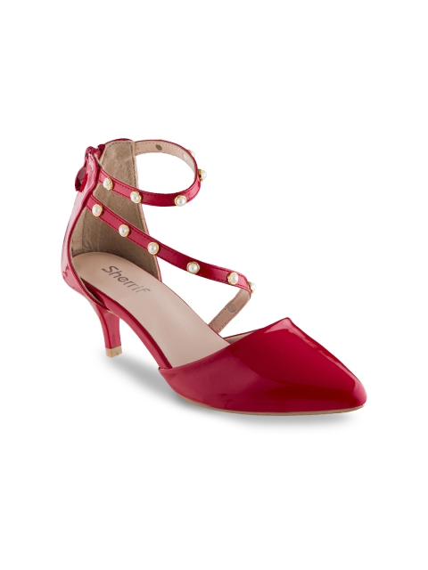 

Sherrif Shoes Women Red Solid Heels