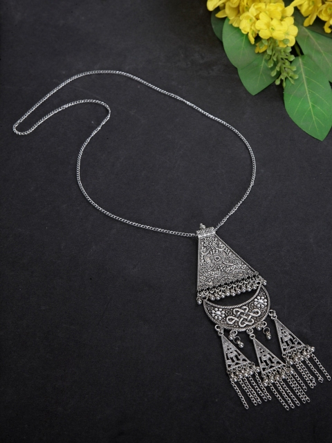 

AKS Silver-Plated Metal Handcrafted Necklace