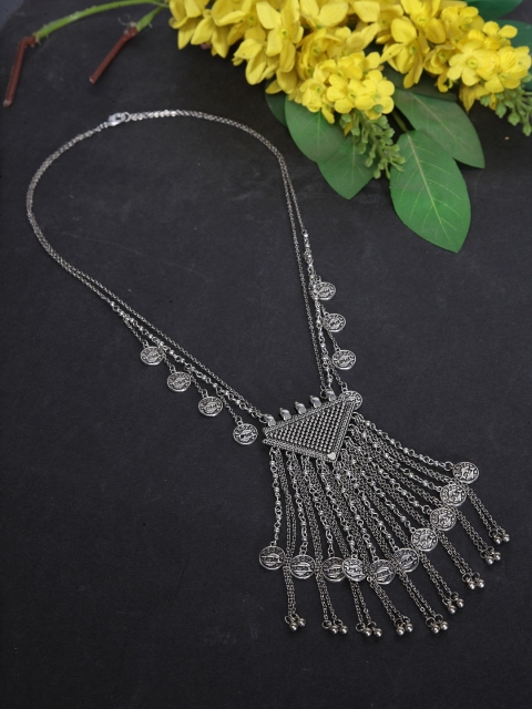

AKS Silver-Plated Metal Handcrafted Necklace