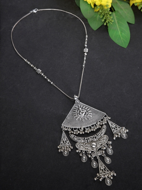 

AKS Silver-Plated Metal Handcrafted Necklace