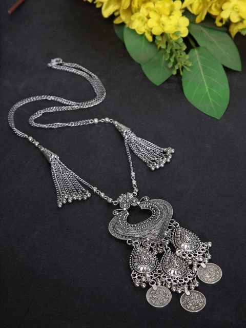 

AKS Silver-Plated Metal Handcrafted Necklace
