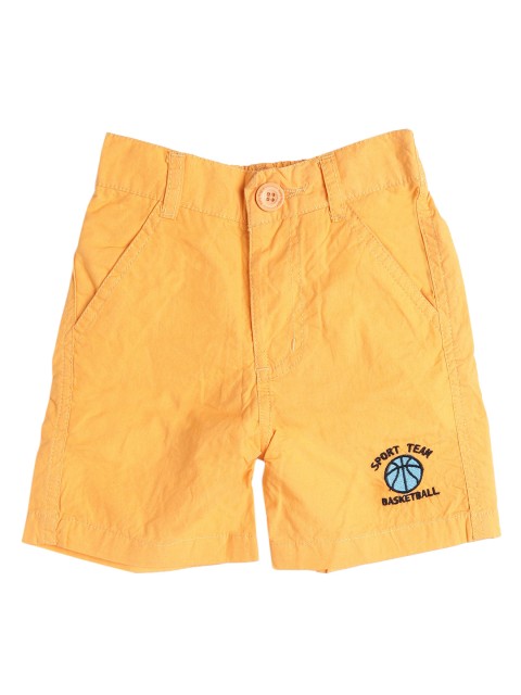 

612 league Boys Yellow Solid Regular Fit Regular Shorts