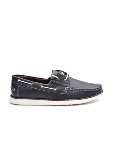 

Carlton London Men Navy Blue Boat Shoes