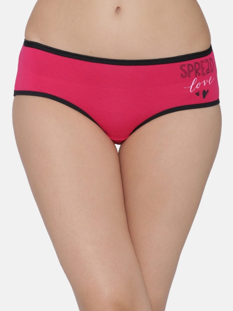 

Clovia Women Pink Printed Hipster Brief PN3107P14XL