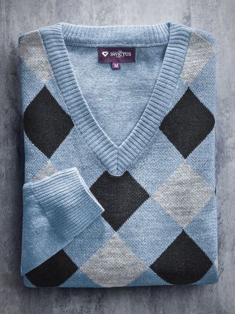 

INVICTUS Blue & Grey Sweater