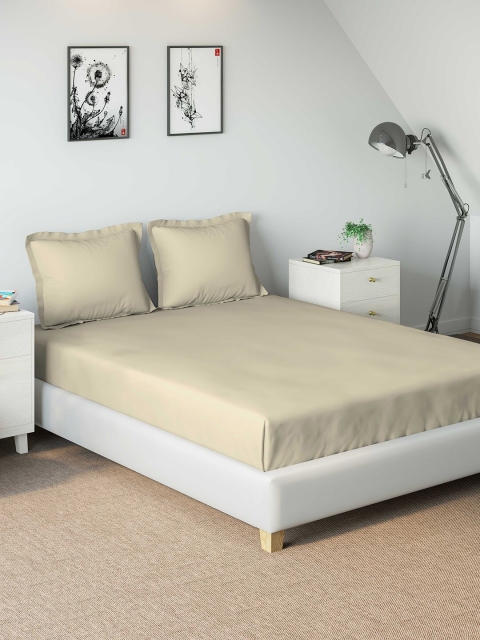 

DDecor Grey Solid 210 TC Cotton 1 Single Bedsheet with 2 Pillow Covers