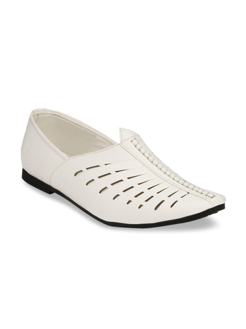 

Azzaro Black Men White Synthetic Leather Slip-ons