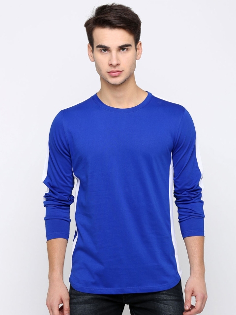 

Maniac Men Blue Solid Round Neck T-shirt