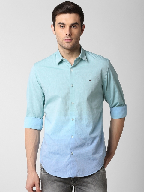

Peter England Casuals Men Blue Slim Fit Solid Casual Shirt