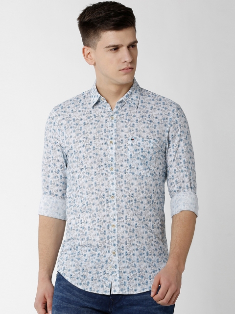 

Peter England Casuals Men Blue Slim Fit Printed Casual Shirt