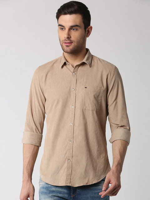 

Peter England Casuals Men Brown Slim Fit Solid Casual Shirt