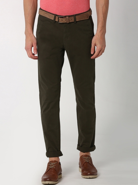 

Peter England Casuals Men Brown Slim Fit Solid Regular Trousers