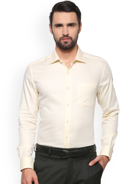 

Louis Philippe Men Yellow Regular Fit Solid Formal Shirt