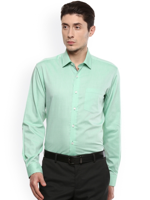 

Louis Philippe Men Green Slim Fit Self Design Formal Shirt