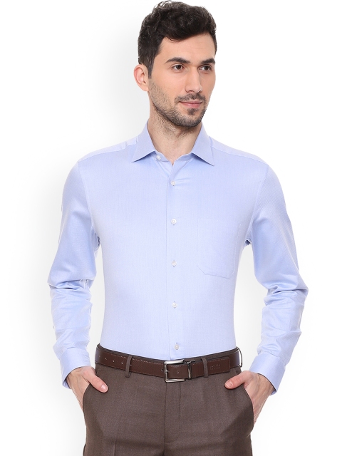 

Louis Philippe Men Blue Regular Fit Self Design Formal Shirt