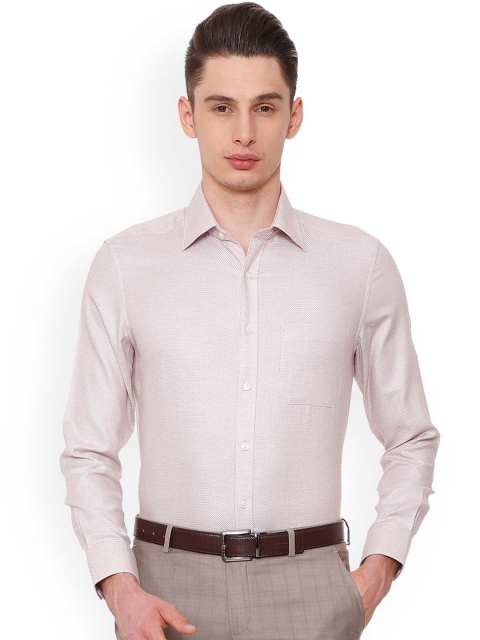 

Louis Philippe Men Brown Regular Fit Self Design Formal Shirt