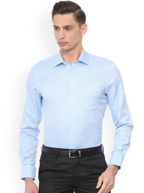 

Louis Philippe Men Blue Regular Fit Striped Formal Shirt