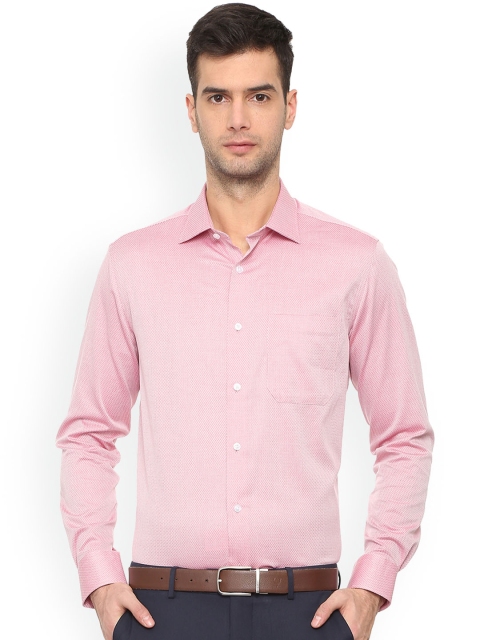 

Louis Philippe Men Pink Regular Fit Self Design Formal Shirt
