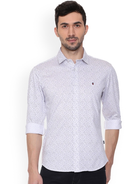 

Louis Philippe Men Blue & Pink Slim Fit Printed Casual Shirt