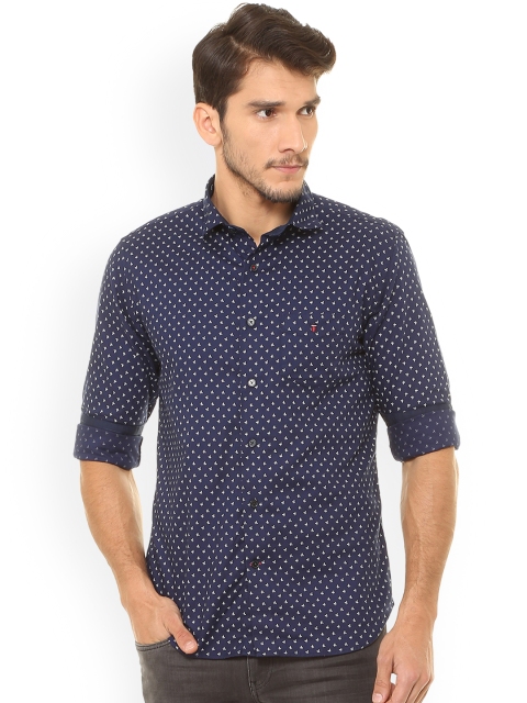 

Louis Philippe Men Blue Slim Fit Printed Casual Shirt