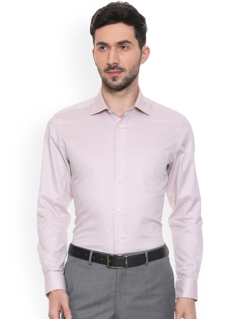 

Louis Philippe Men Pink Regular Fit Self Design Formal Shirt