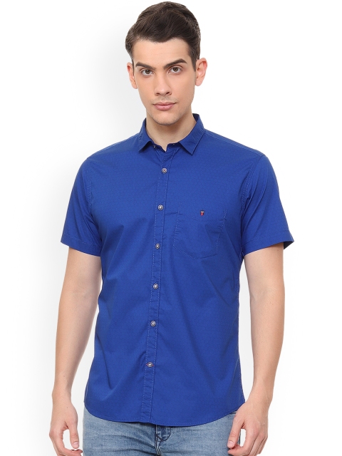

Louis Philippe Men Blue Slim Fit Printed Casual Shirt