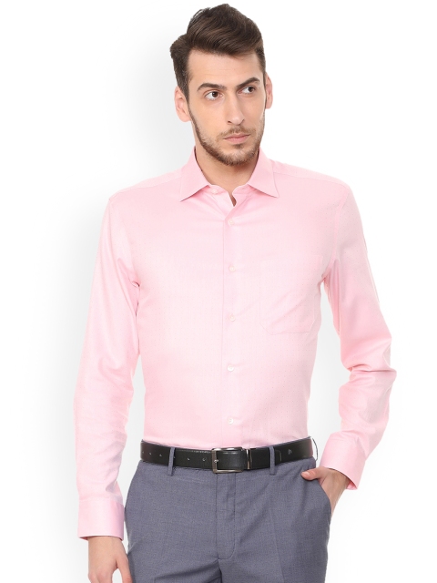 

Louis Philippe Men Pink Regular Fit Self Design Formal Shirt