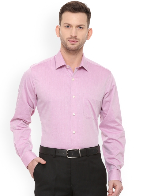 

Louis Philippe Men Pink Slim Fit Self Design Formal Shirt