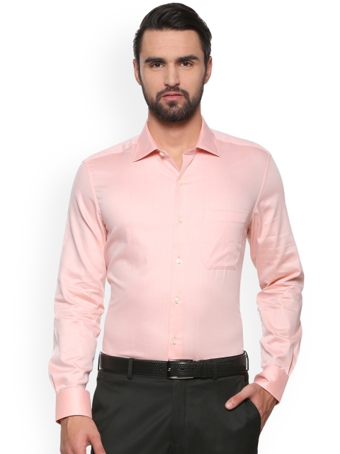 

Louis Philippe Men Peach-Coloured Regular Fit Solid Formal Shirt