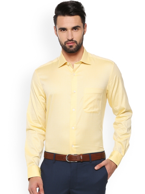 

Louis Philippe Men Yellow Regular Fit Self Design Formal Shirt