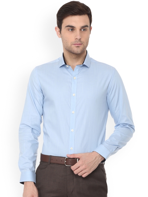 

Louis Philippe Men Blue Slim Fit Striped Formal Shirt