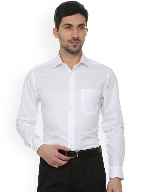 

Louis Philippe Men White Regular Fit Self Design Formal Shirt