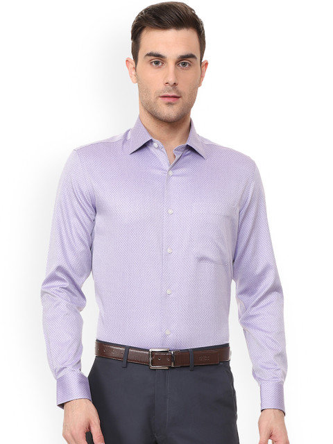 

Louis Philippe Men Purple Regular Fit Self Design Formal Shirt