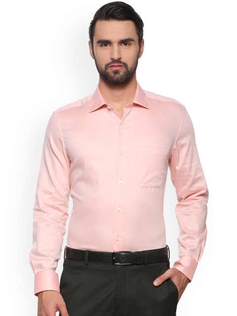 

Louis Philippe Men Peach-Coloured Regular Fit Solid Formal Shirt