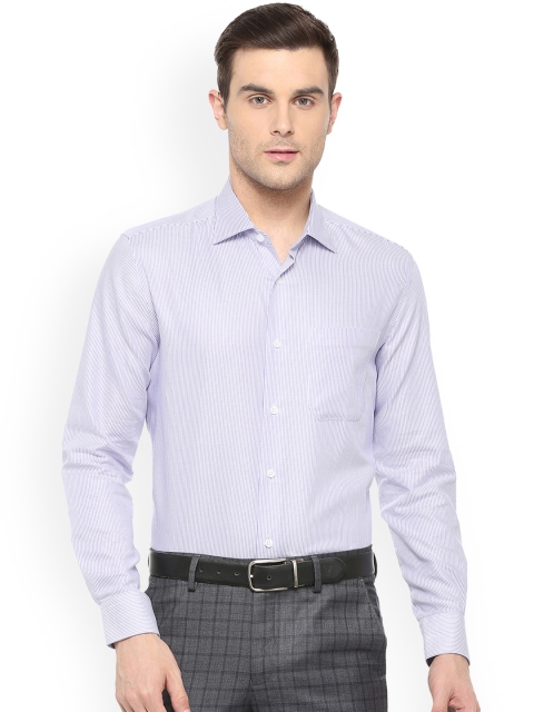 

Louis Philippe Men Blue Regular Fit Striped Formal Shirt
