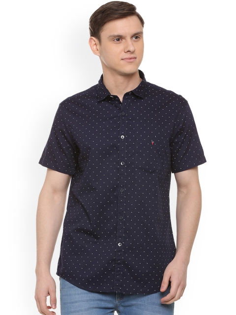 

Louis Philippe Men Blue Slim Fit Printed Casual Shirt