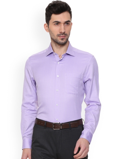 

Louis Philippe Men Purple Regular Fit Self Design Formal Shirt
