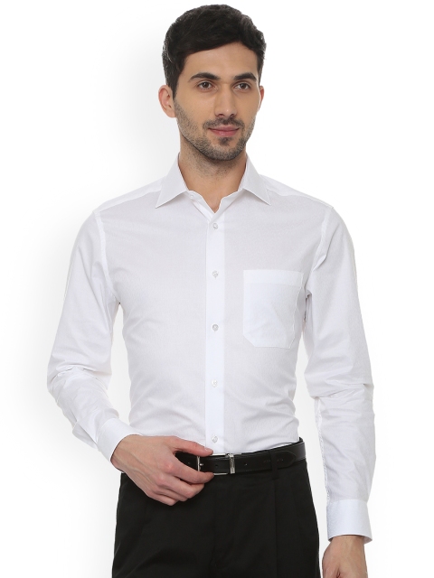 

Louis Philippe Men White Regular Fit Solid Formal Shirt